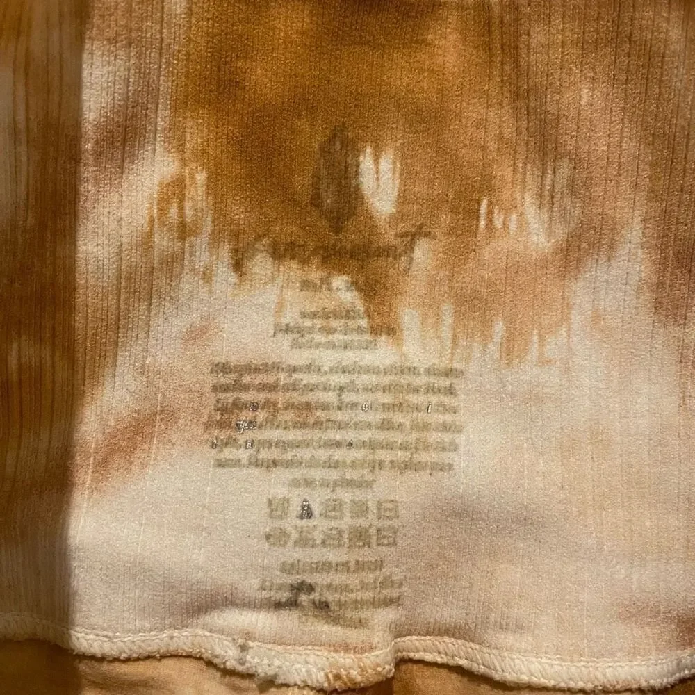 Free People Good Karma Tie-Dye Leggings in Burnt Topaz Medium